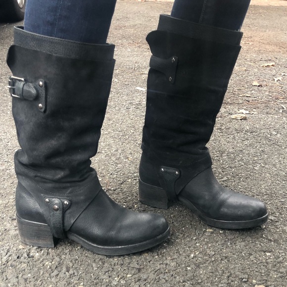 Vera Wang Shoes - Vera Wang leather motorcycle boots